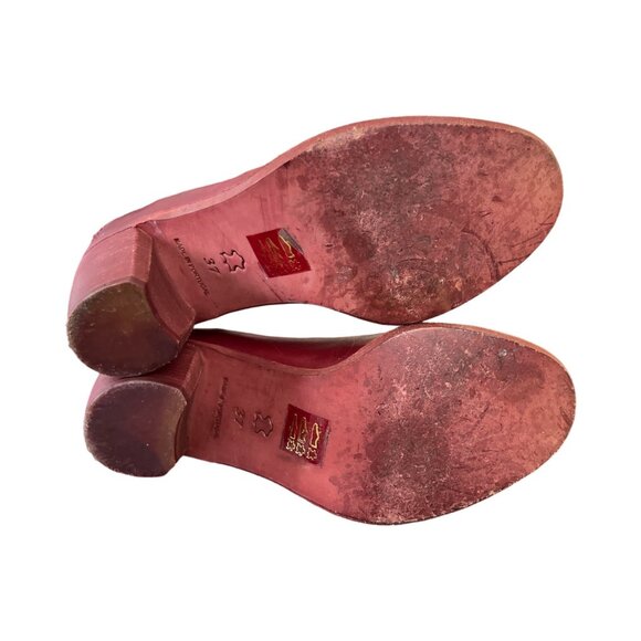 Cotelac Heels EU37, US7, UK4 Red Dress Shoes Formal Women's Made in Portugal - Picture 5 of 10